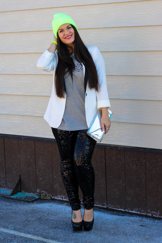 Black Sequin Leggings