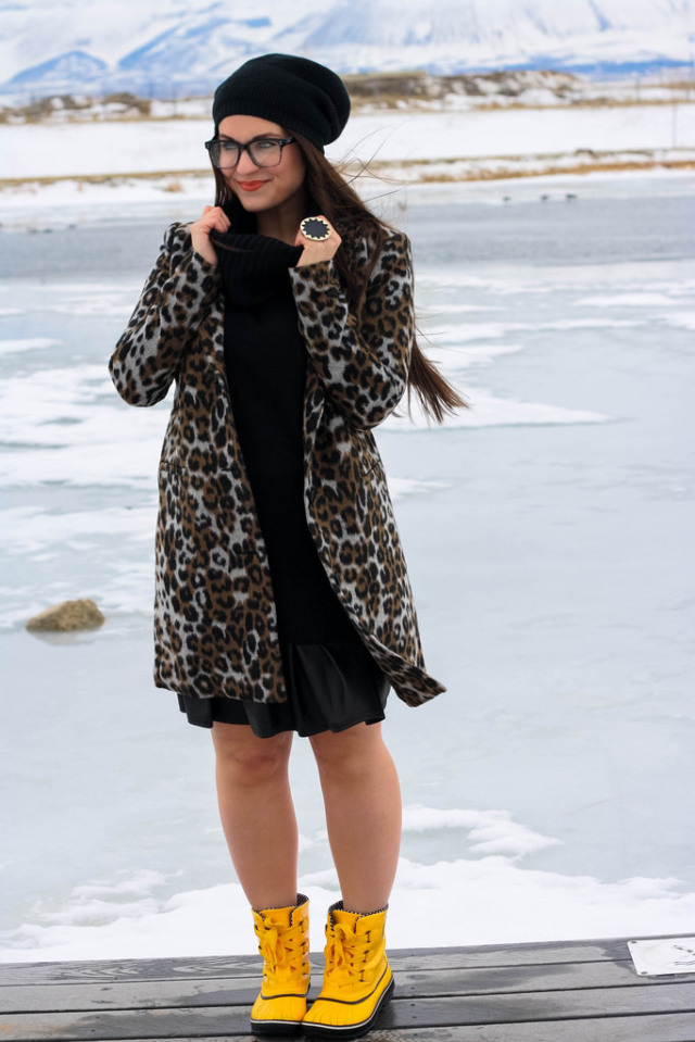 Long Leopard Print Coat