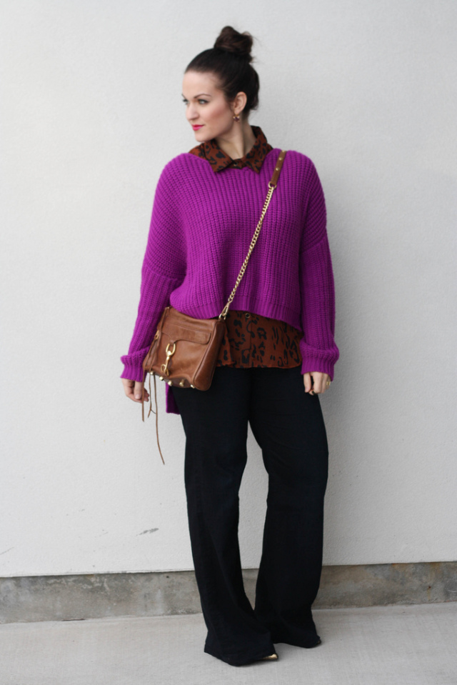 Cropped Purple Sweater