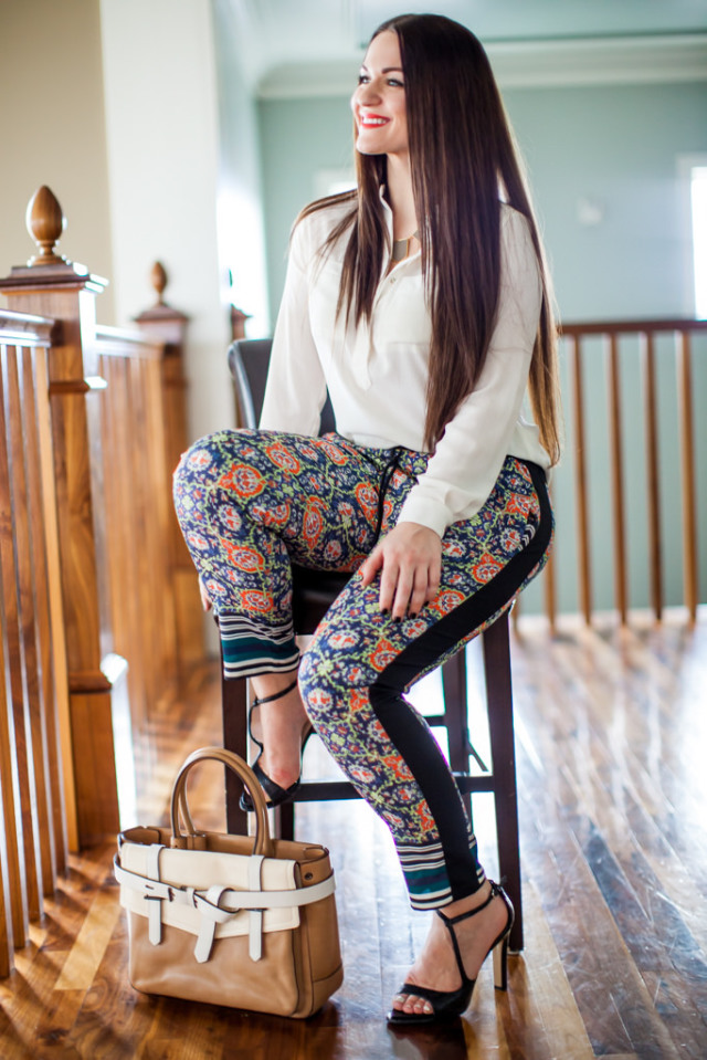 Silk Patterned Pants