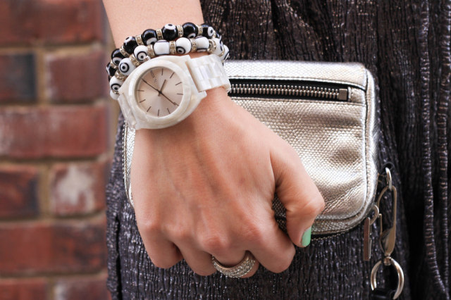 Alexander Wang Silver Wristlet