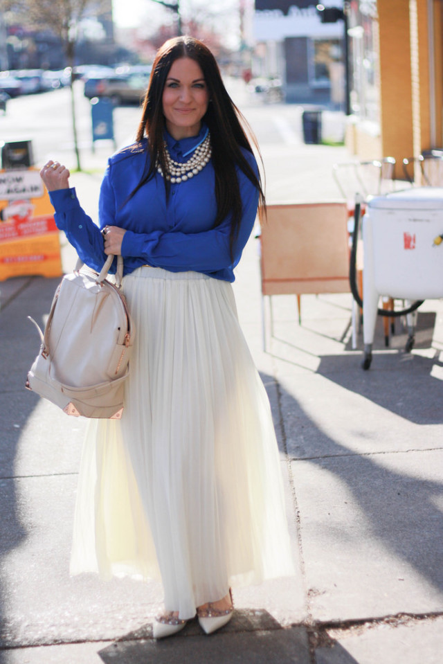 Cream Maxi Skirt