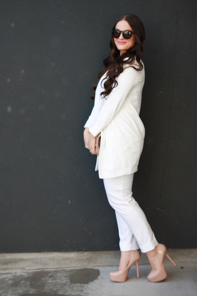 White Monochromatic Outfit