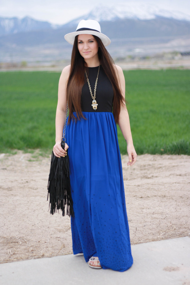 Two Tone Maxi Dress