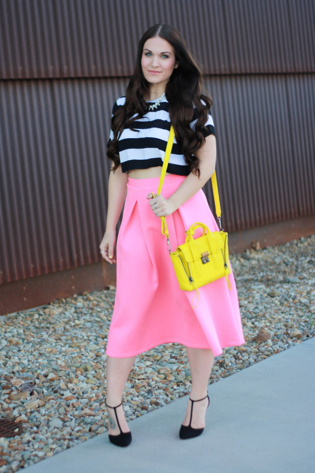 Asos Pink Midi Skirt