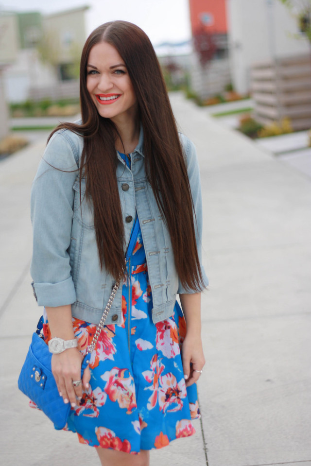 Denim Jacket and Dress Outfit