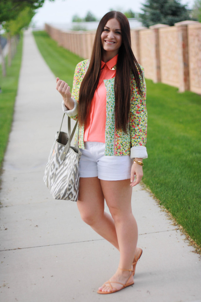 Joie Quilted Floral Print Jacket
