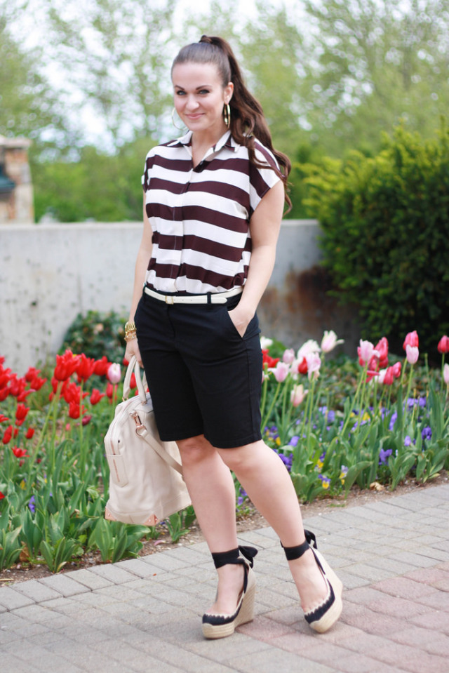 J.Crew Bermuda Black Shorts