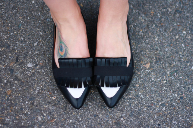 Zara Black and White flats