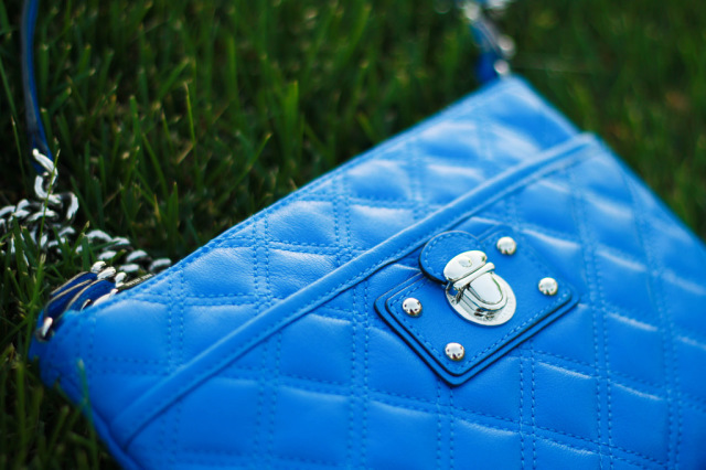 Blue Quilted Marc Jacobs Crossbody Bag