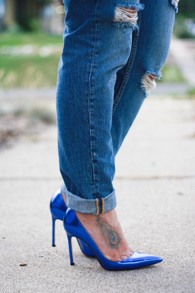 Blue Manolo Blahnik BB Pumps