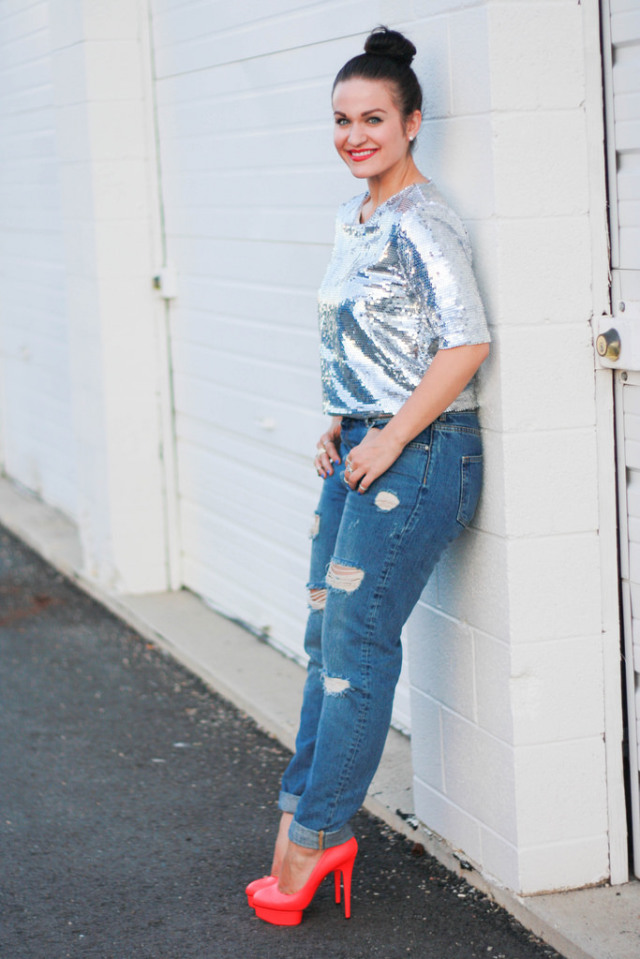 Silver Sequin Shirt