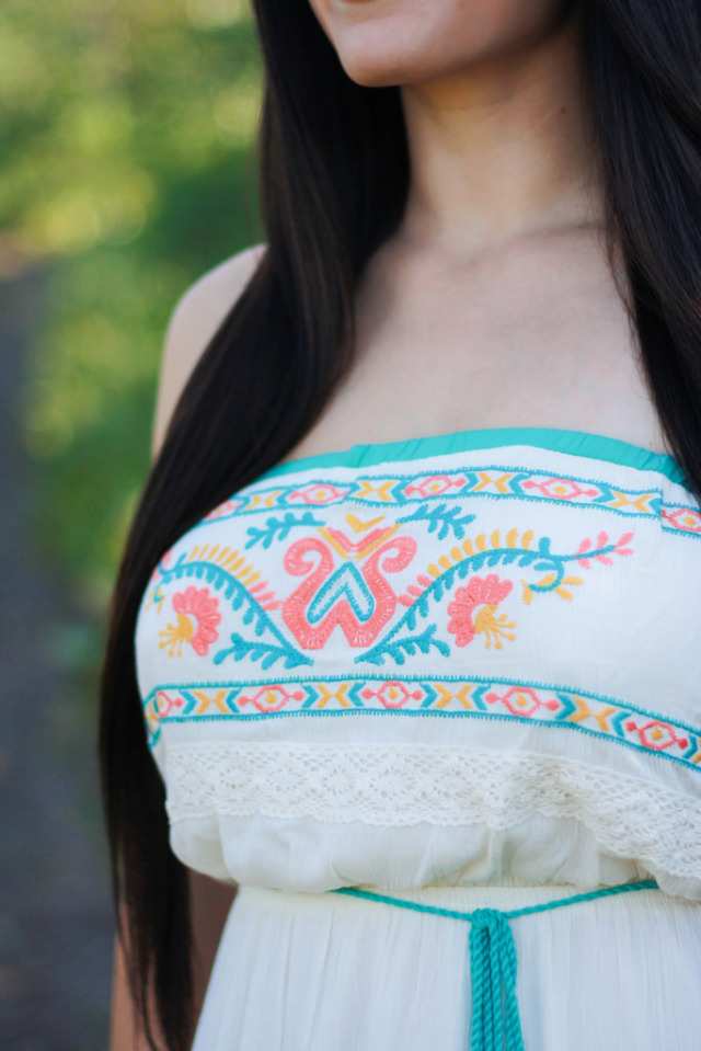 Embroidered Maxi Dress