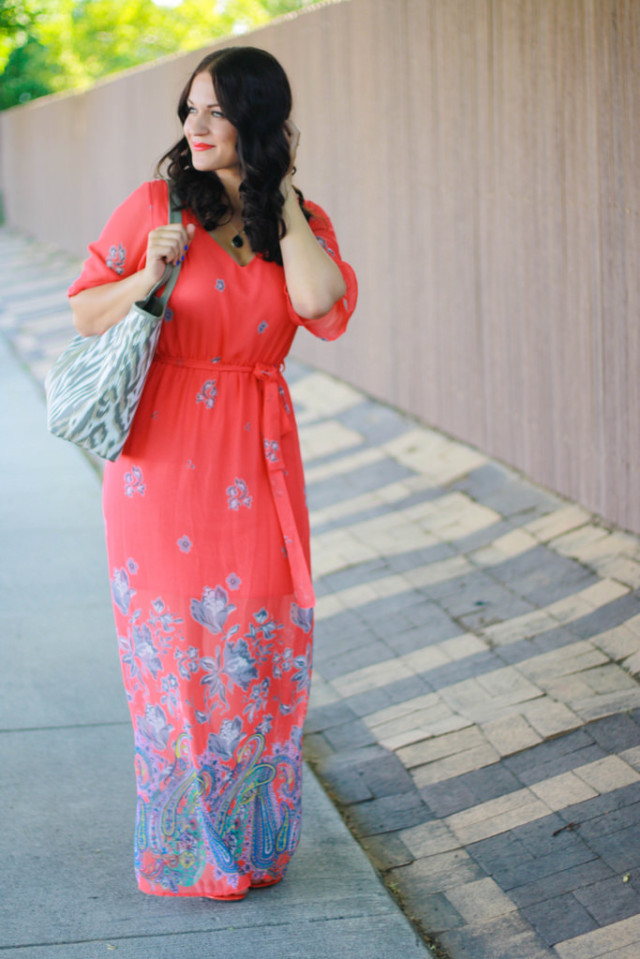 Coral Maxi Dress