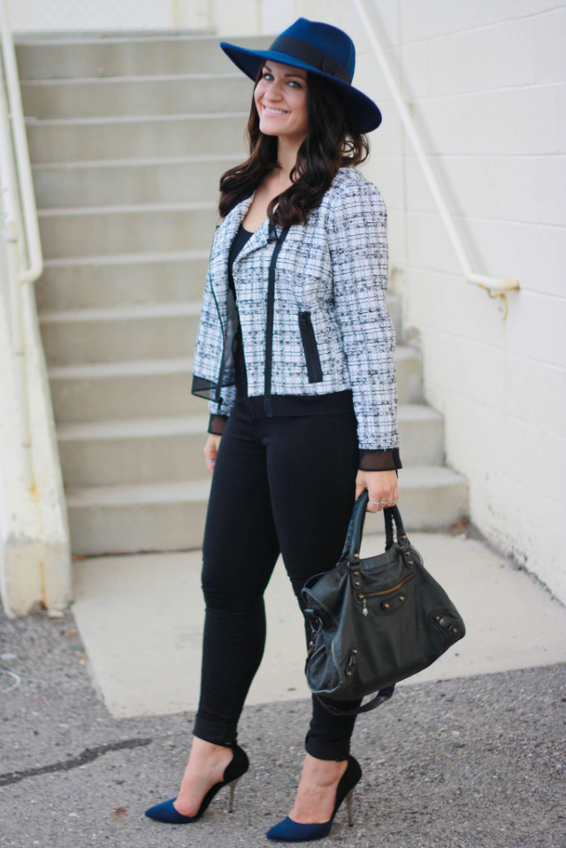 Black White and Blue Outfit