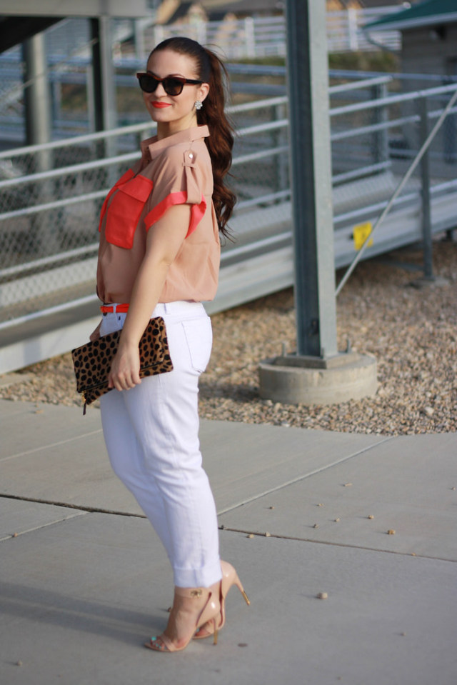 Clare V. Leopard Clutch