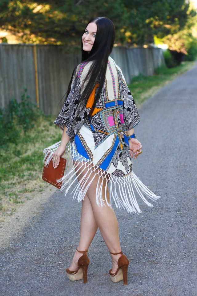 Fringe Kimono Outfit