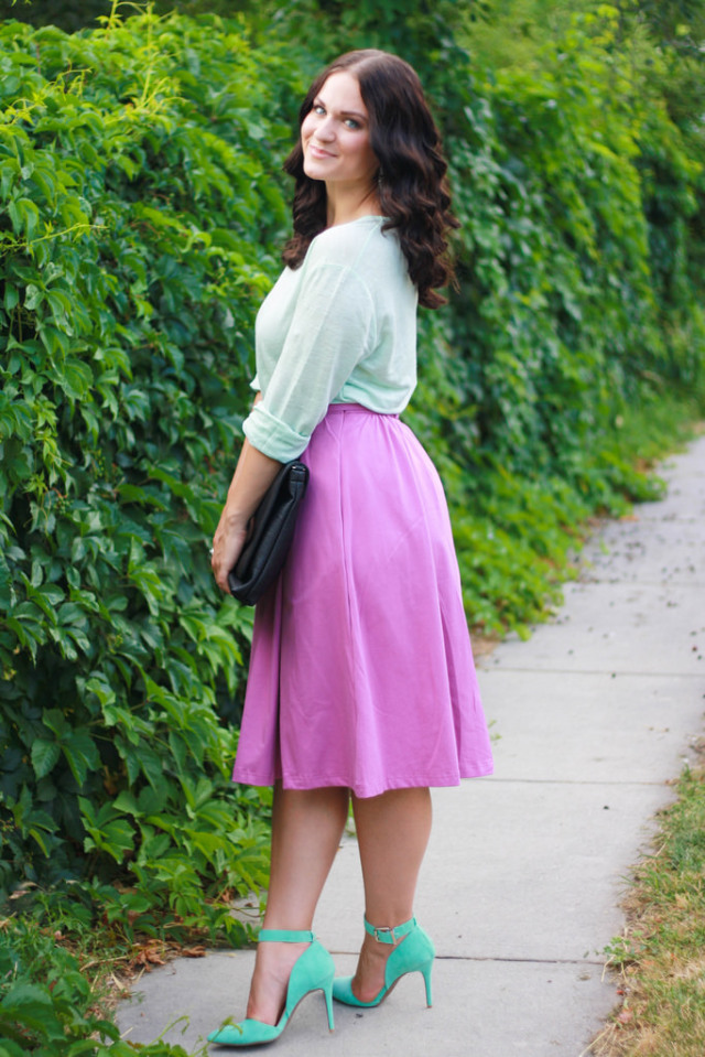 Purple Midi Skirt