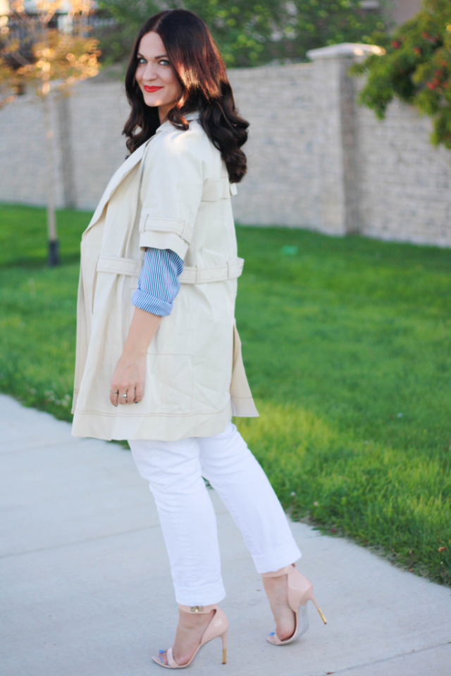 Short Sleeve Trench Coat