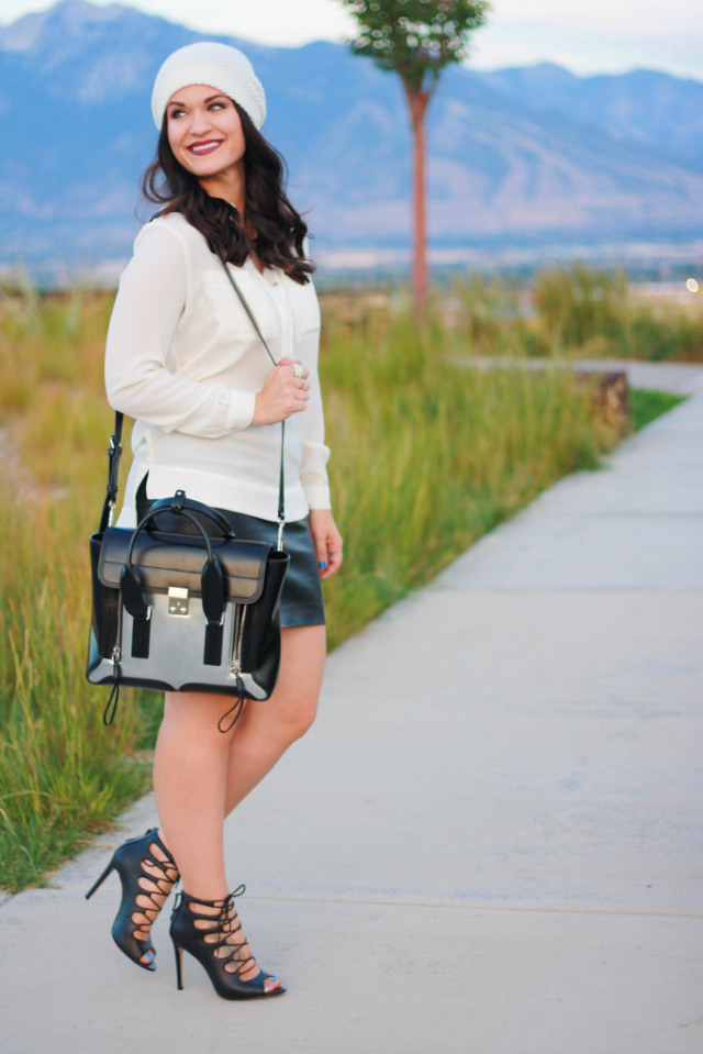 Leather Mini Skirt Outfit
