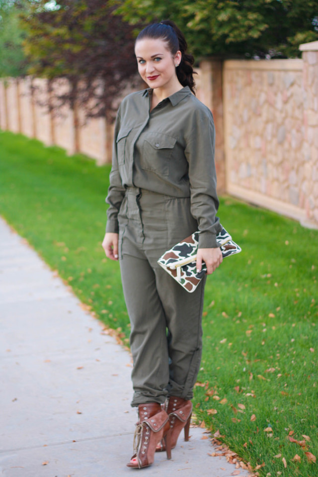 H&M Olive Jumpsuit