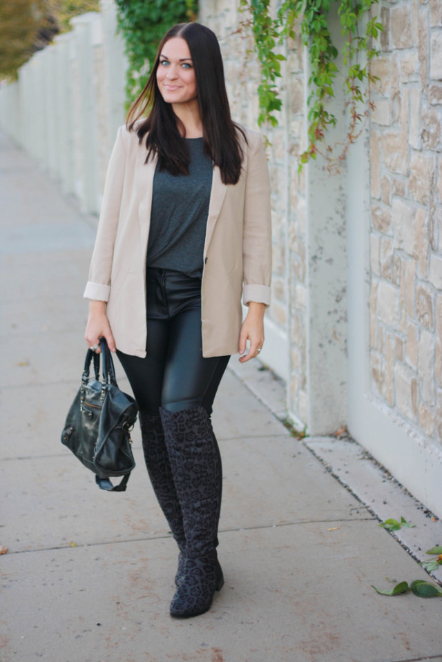 Leather Pants and Thigh High Boots