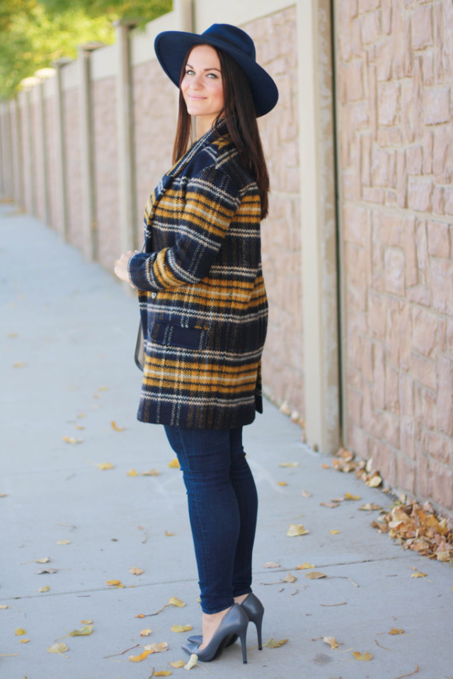 Plaid Coat and Jeans