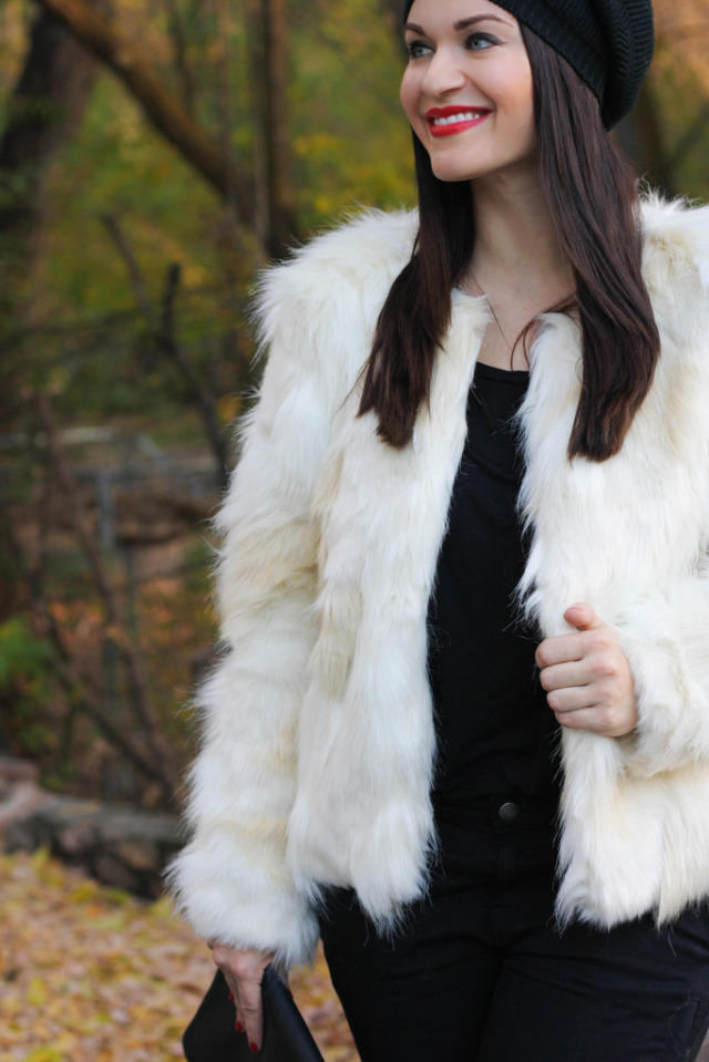 Fur Coat and Red Lips