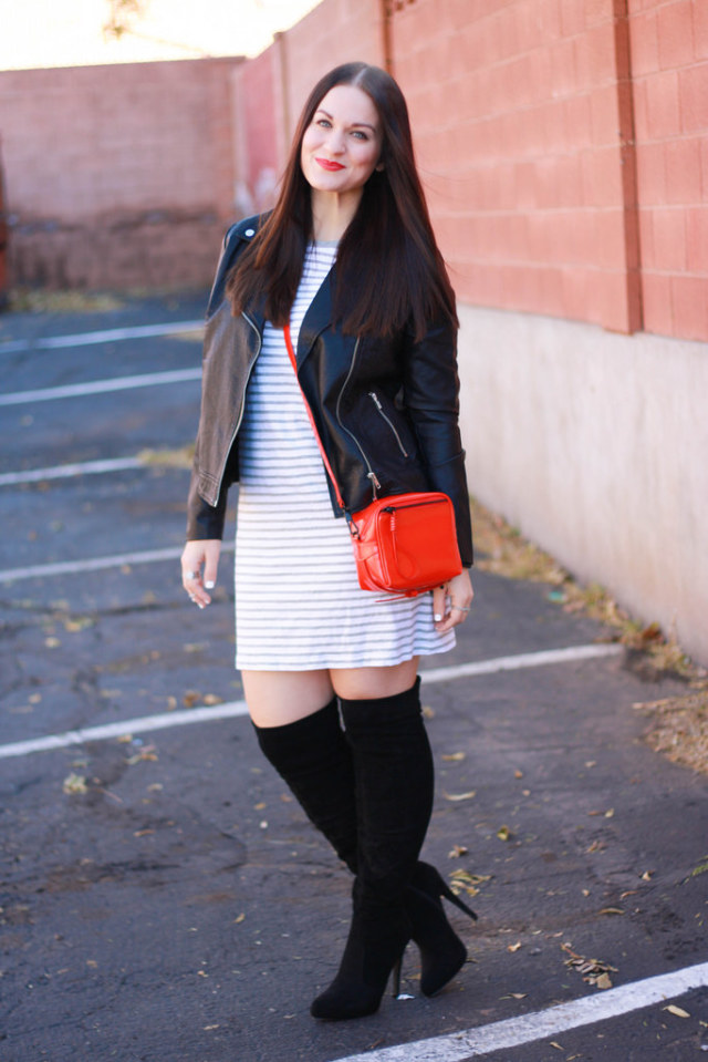 Leather Jacket and Stripes 