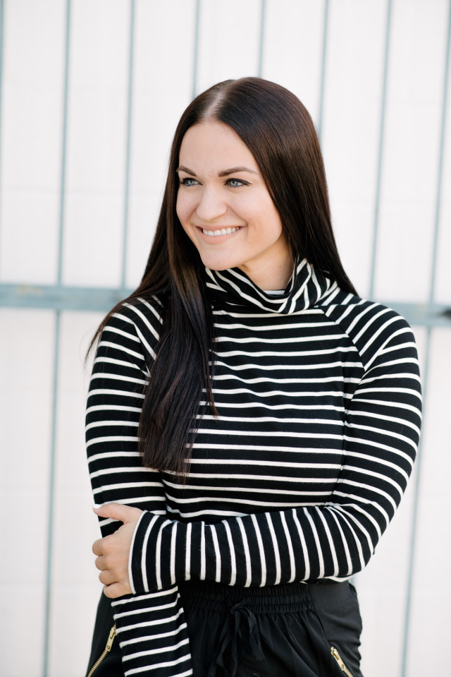 Striped Turtleneck 