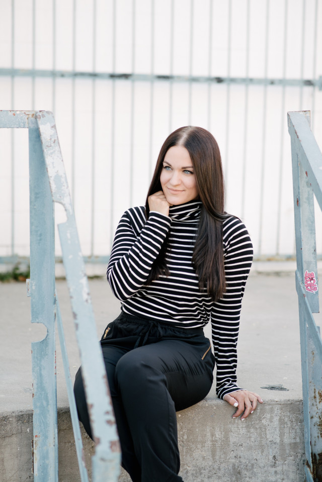 Forever21 Striped Turtleneck