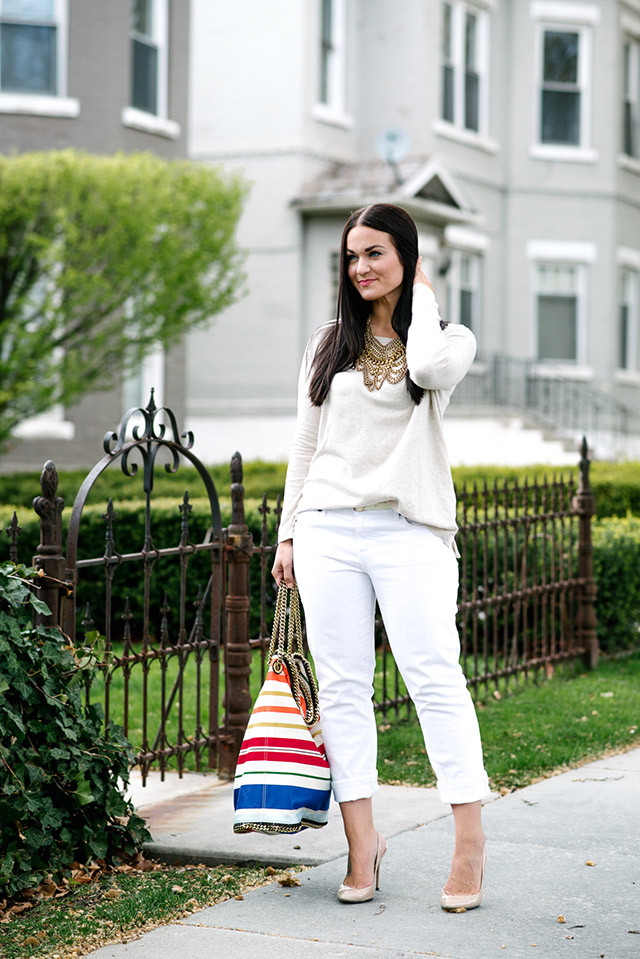 Cream and Tan Outfit