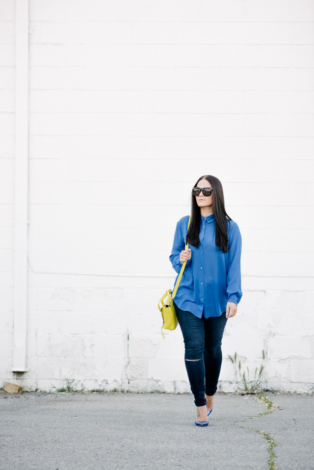 Blue Monochromatic Outfit