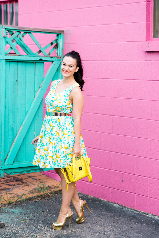 Kohls Lemon Print Dress