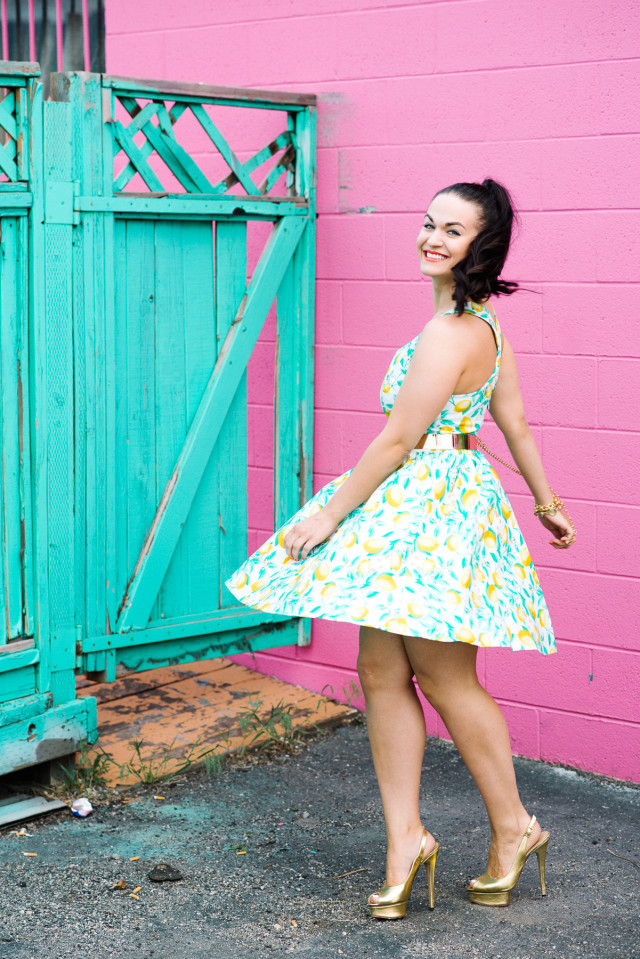 Lemon Print Dress