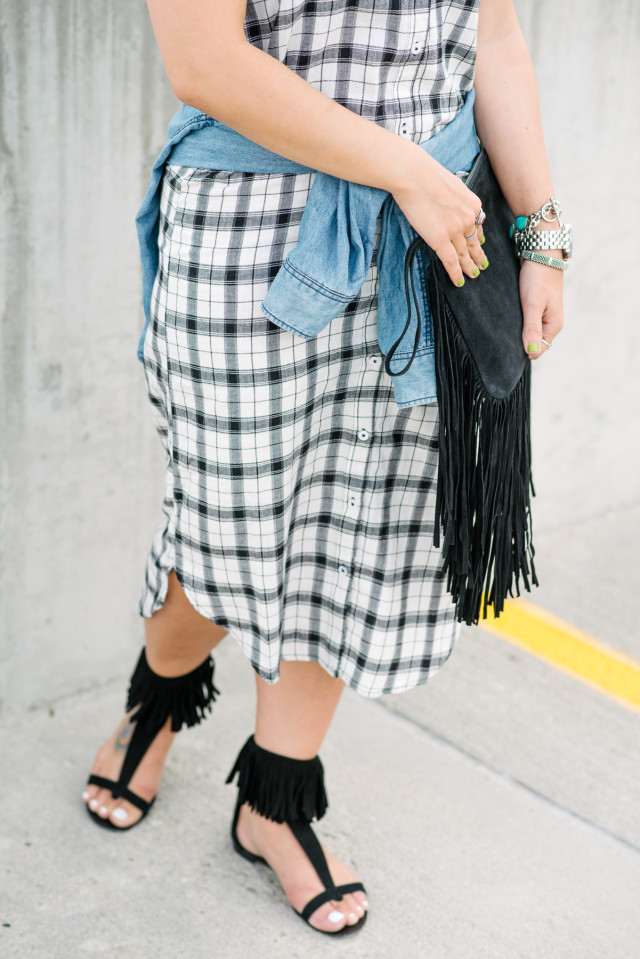 Balmain Black Fringe Sandals