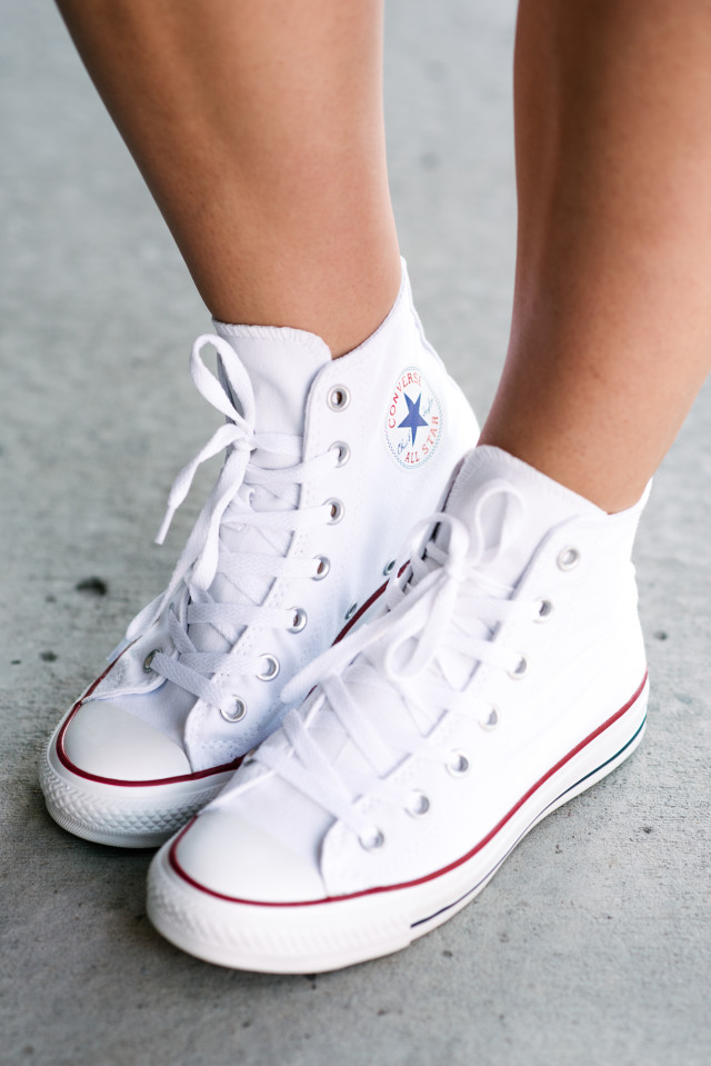 White Converse All Star Hi Tops