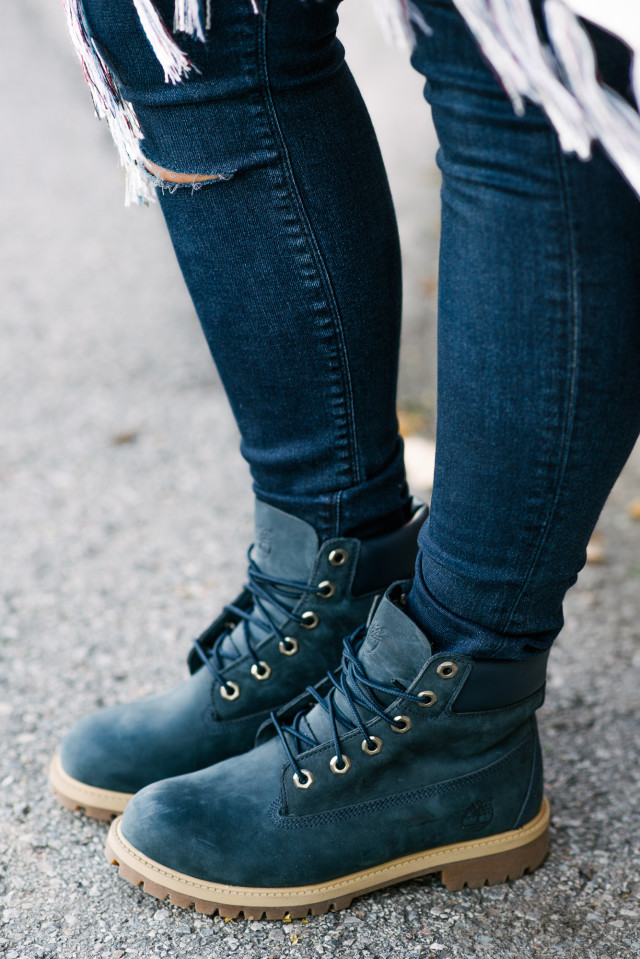 Navy Timberland Boots