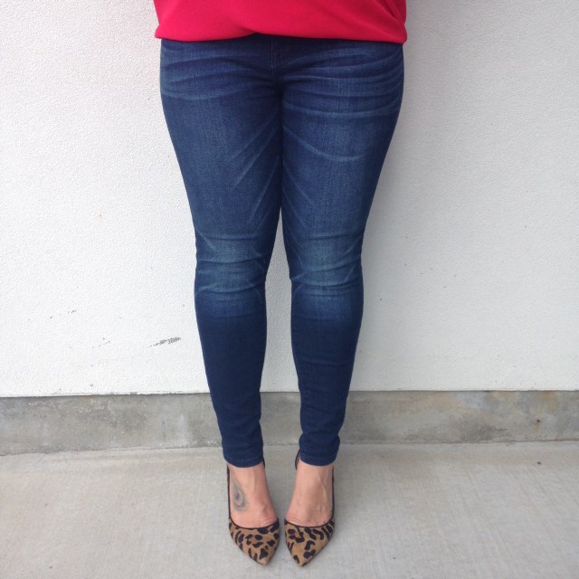 Dark Wash High Rise Denim Jegging