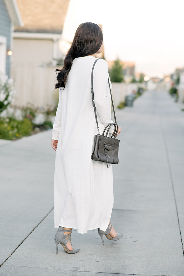 Cream Long Cardigan 