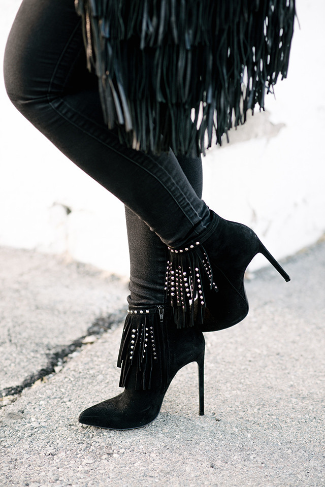 Saint Laurent Paris Fringe Boots