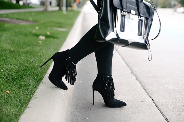 Saint Laurent Fringe Paris Ankle Boots