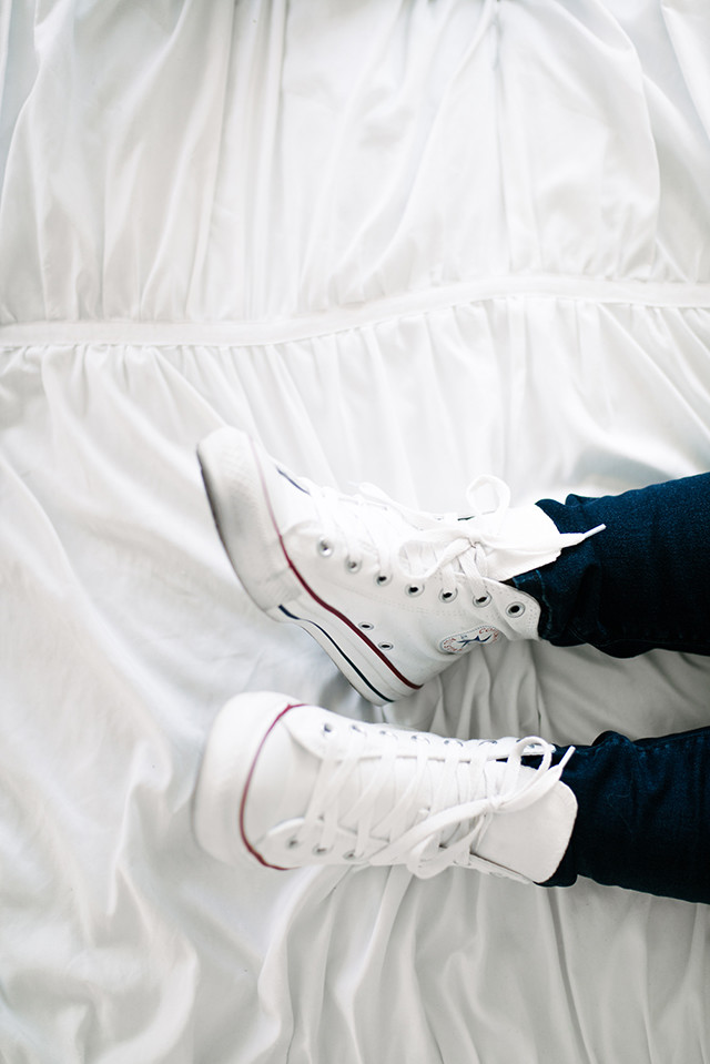 White Converse All-Star Sneakers - Eleventh & Sixteenth