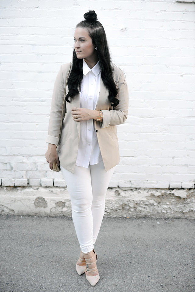 White Monochromatic Outfit