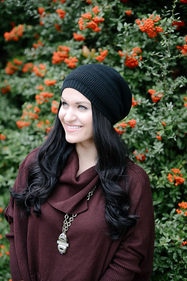 Black Slouchy Beanie