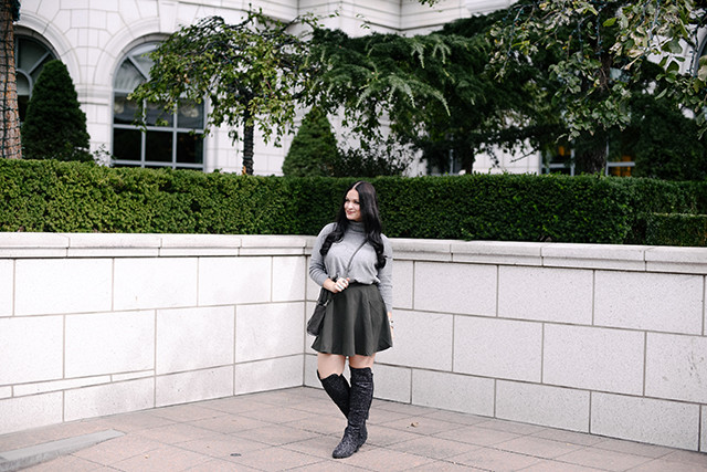 Olive Skater Skirt