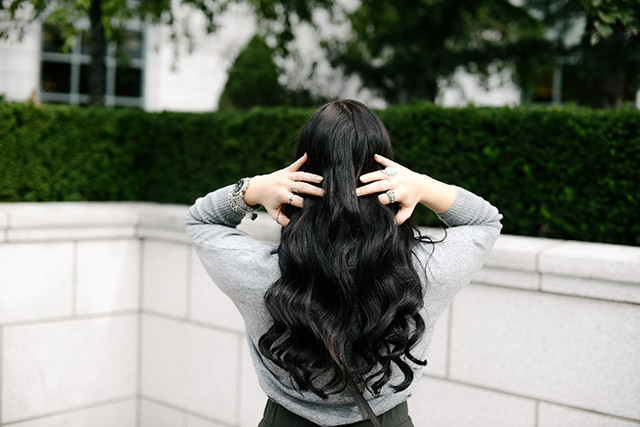 Long Curly Brunette Hair