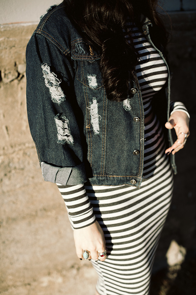 Distressed Denim Jacket