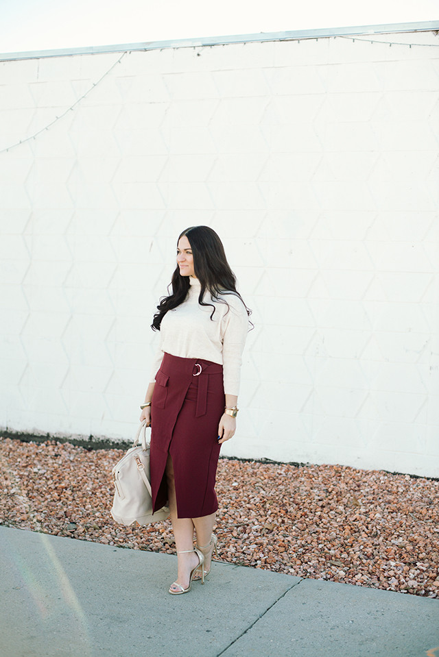 Forever 21 Belted Wrap Skirt