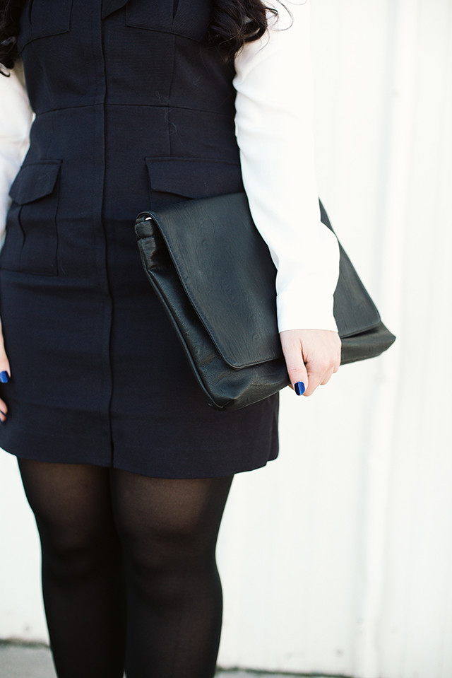 Oversized Black Clutch